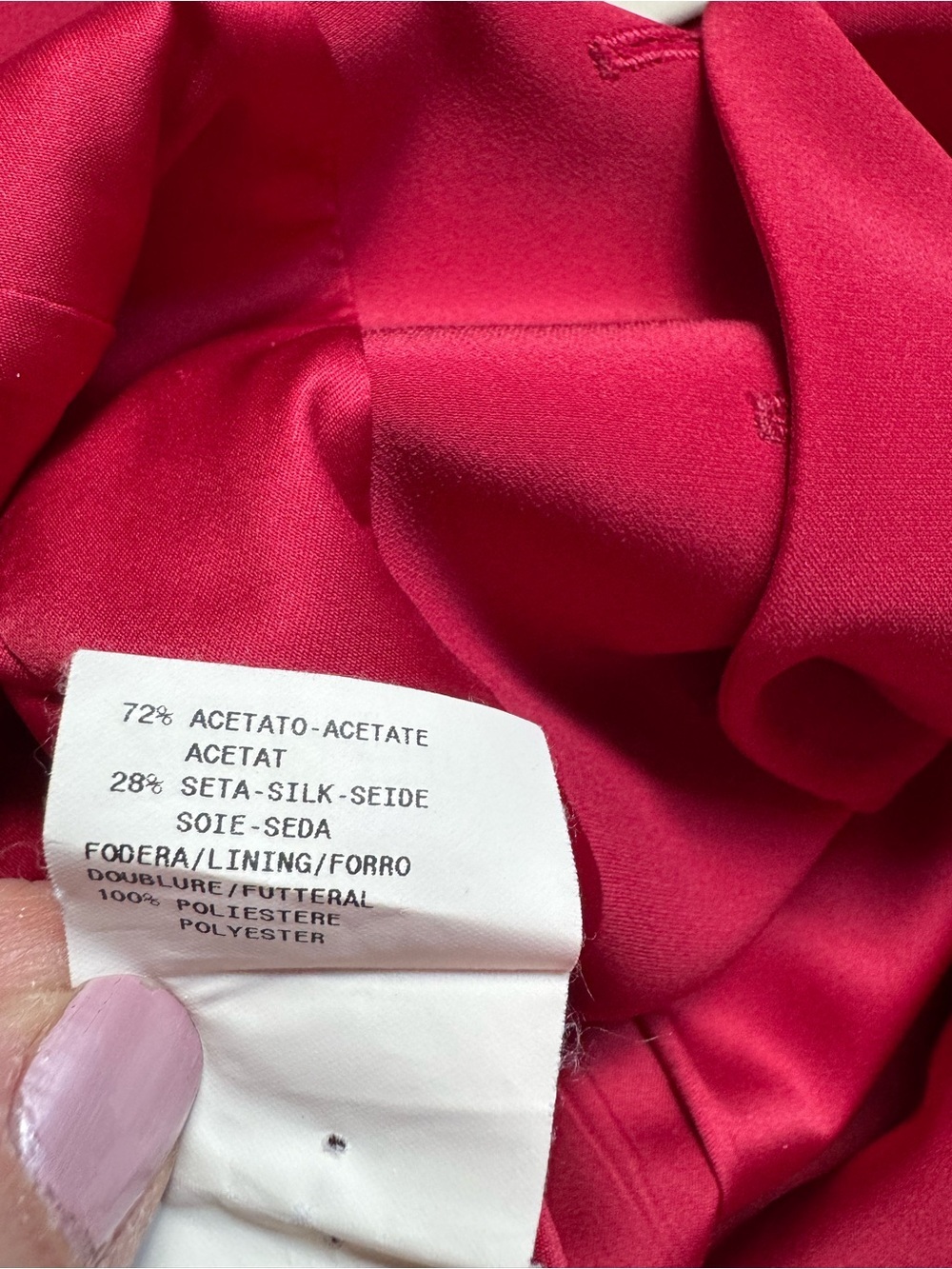 Armani Collezioni Women's Red Tailored Button Blazer Jacket Size 8 Silk Office - Picture 13 of 13